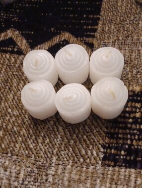 $4 Add-on New Small White Candles - Set Of 6